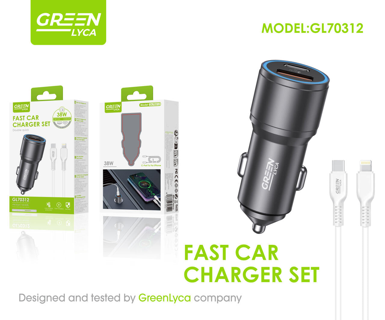 Cargador De Coche Con Cto L