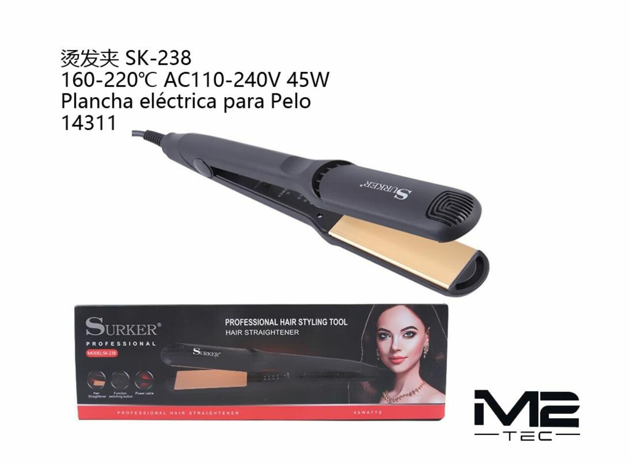 Plancha de Pelo Profesional Eléctrica 160°–220°C – Potencia y Precisión de Salón