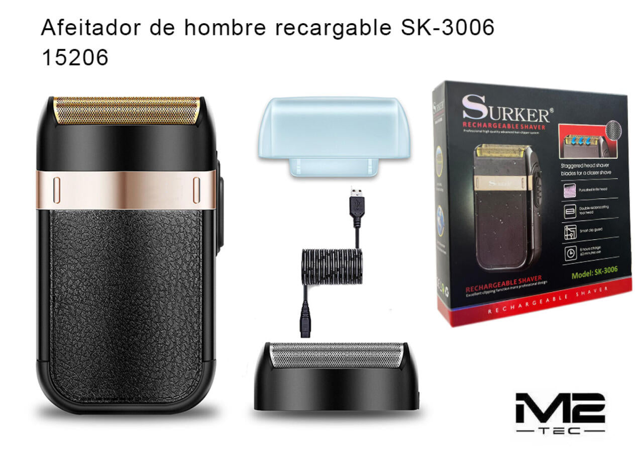 Afeitador de Hombre Recargable SK-3006 – Afeitado Rápido, Preciso y Sin Irritación