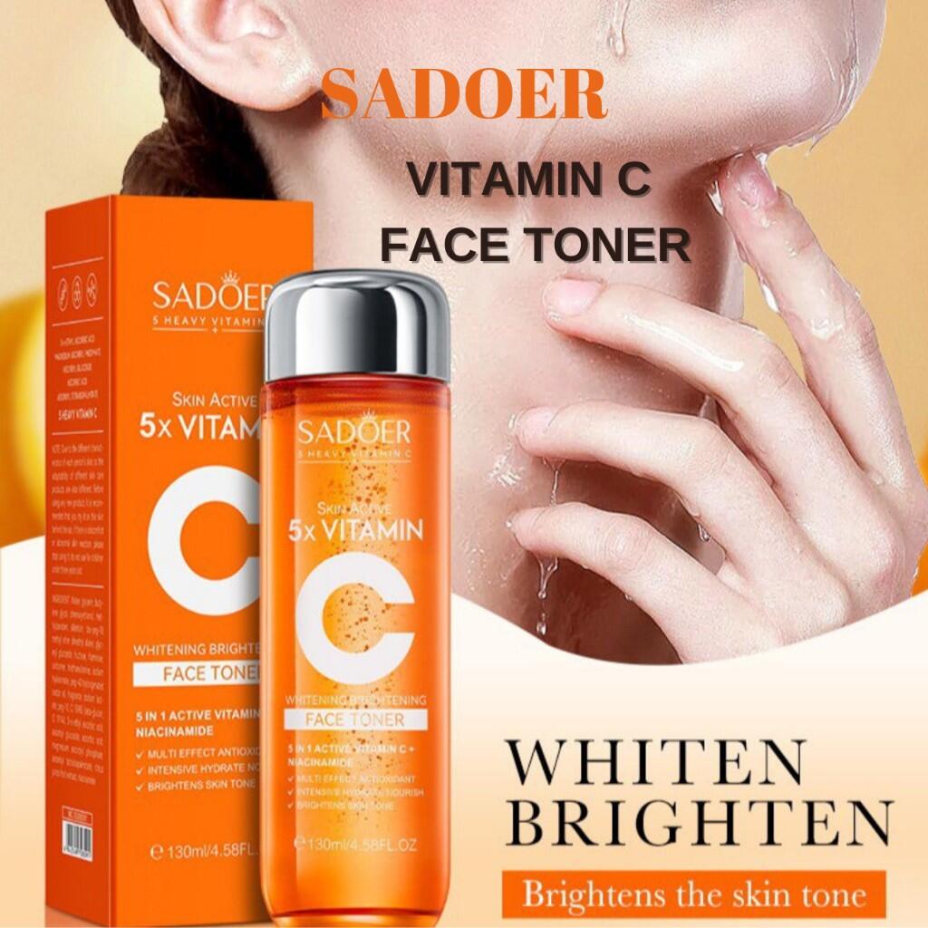 Loción Facial Blanqueadora e Iluminadora 5 en 1 con Vitamina C+ Activa – 100 ml | SADOER