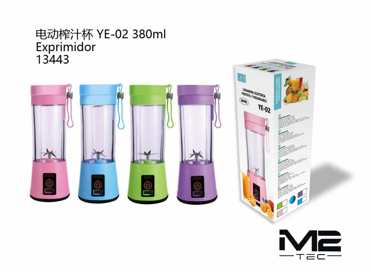 Licuadora Portátil 380 ml Compacta y Recargable