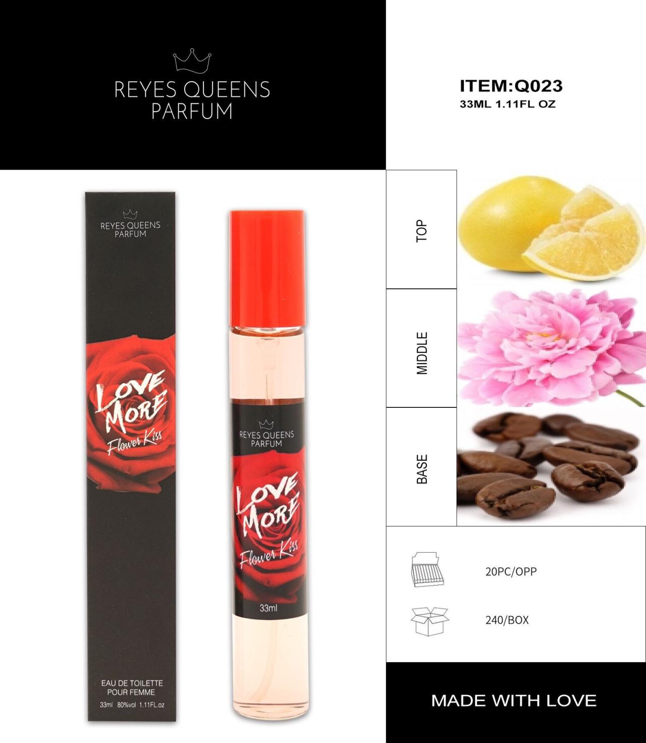 Perfume EAU DE TOILETTE LOVE MORE POUR FEMME 33ML – Elegancia Compacta que Seduce al Instante