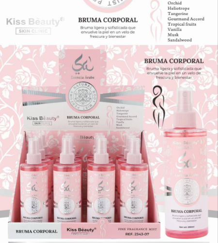 Bruma Corporal Esencia Árabe Kiss Beauty 250 ml – Vela tu Piel en Frescura y Lujo Árabe