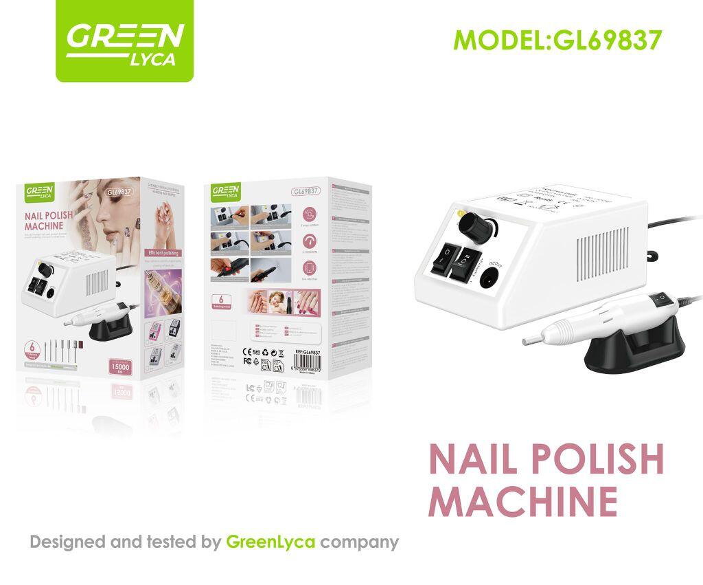 Amoladora de uñas, 15000rpm, 6 accesorios, Green Lyca