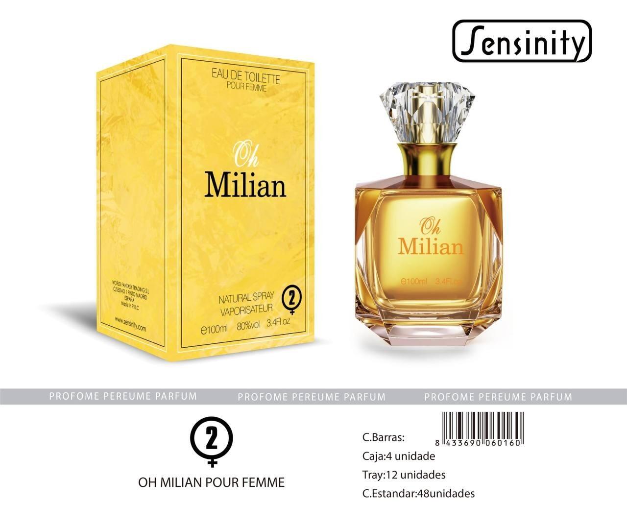Perfume Eau de Toilette Milian pour Femme 100 ml