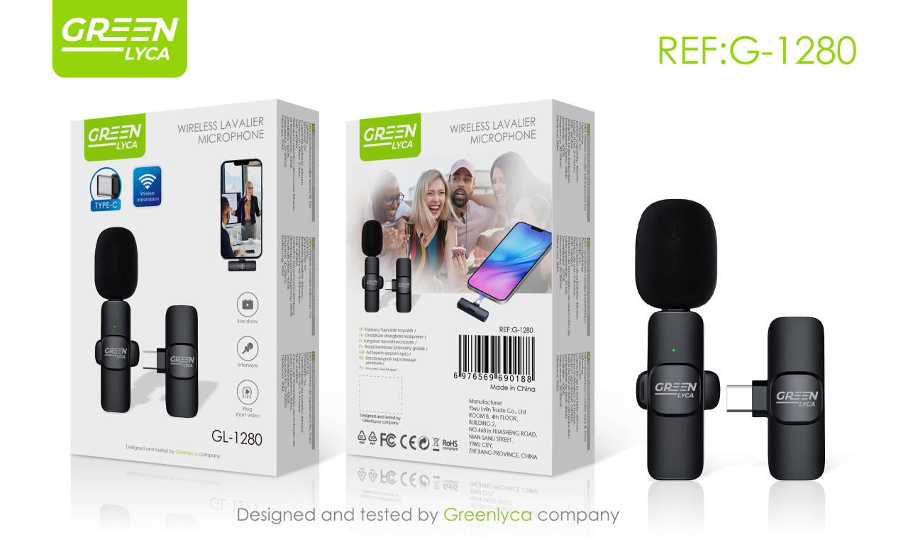 Micrófono inalámbrico K9 Type-C Green Lyca