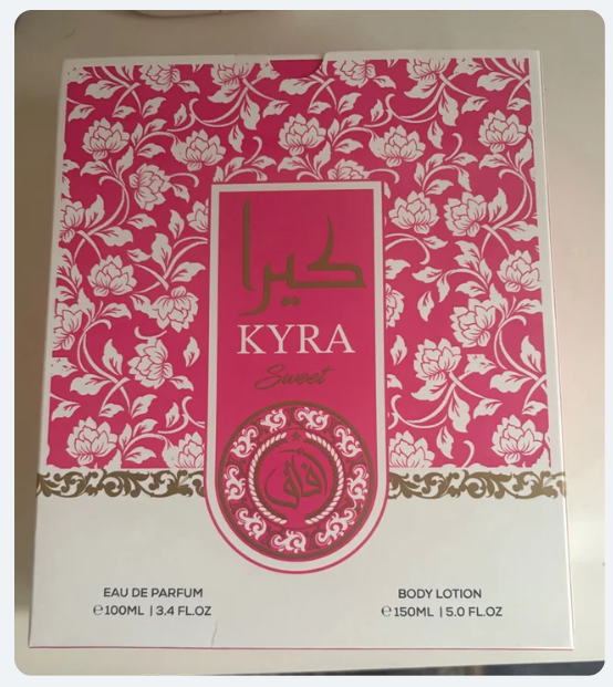 Set Perfume KYRA Sweet Mujer + Loción Corporal – Dulzura, Elegancia y Alta Fijación
