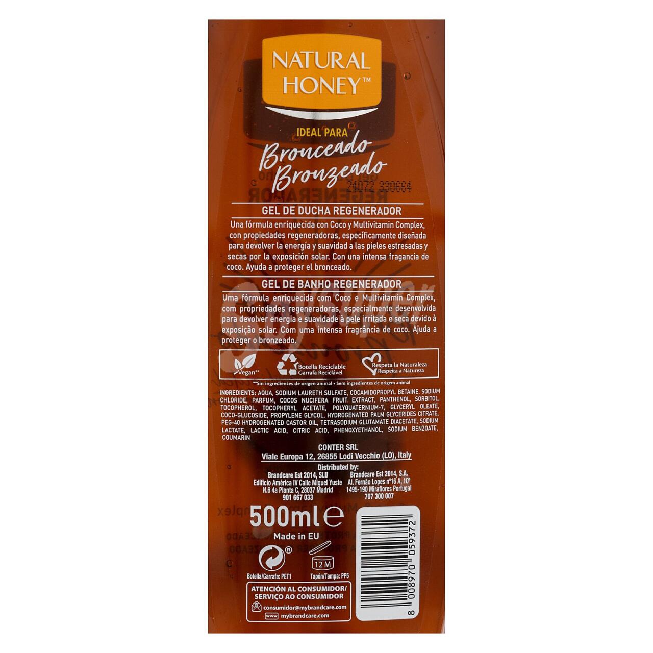 🥥 Gel de Dutxa Regenerador amb Coco 500ml – Hidratació Profunda i Pell Suau Naturalment