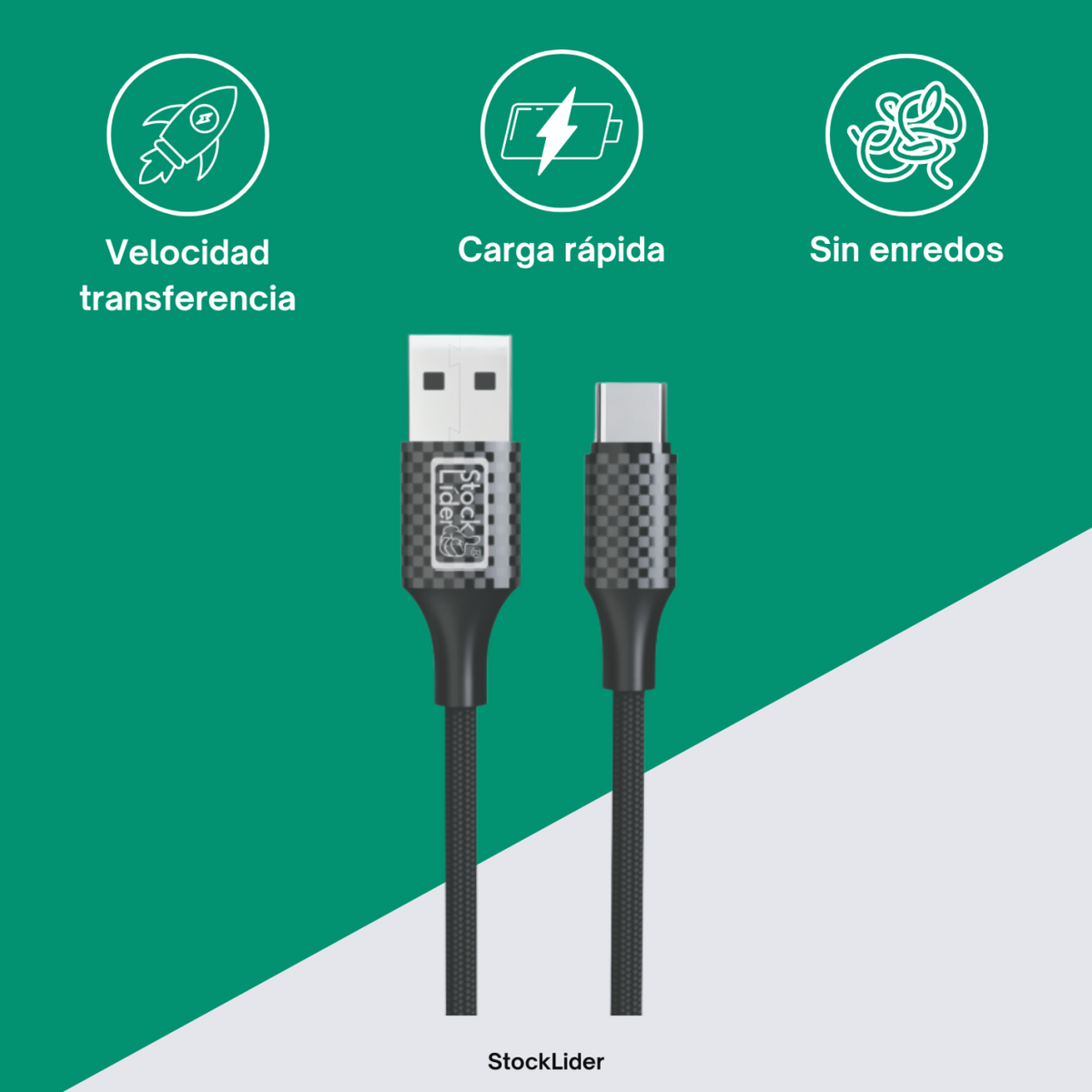 CABLE DE CARGA USB - TIPO C 1M