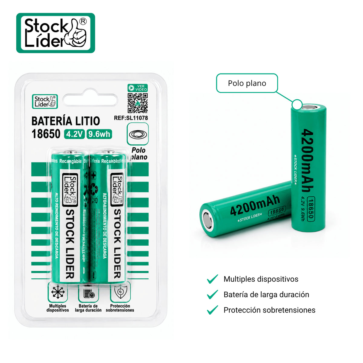 BATERÍA LITIO 18650