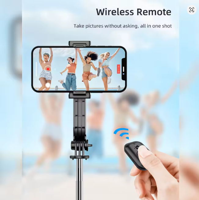 Trípode y selfie para móviles, control remoto Bluetooth, con rotación de 360°, 1060 mm de longitud. C01