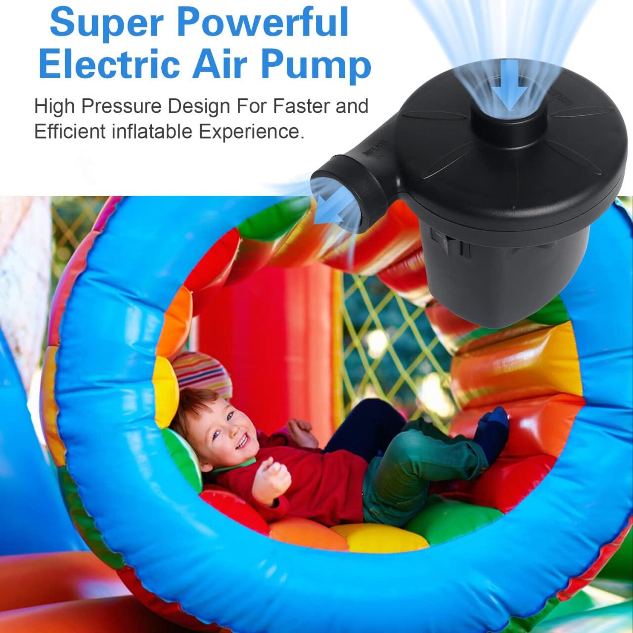 Inflador elèctric portàtil 240 V CA / 12 V CC – Bomba d'aire 2 en 1