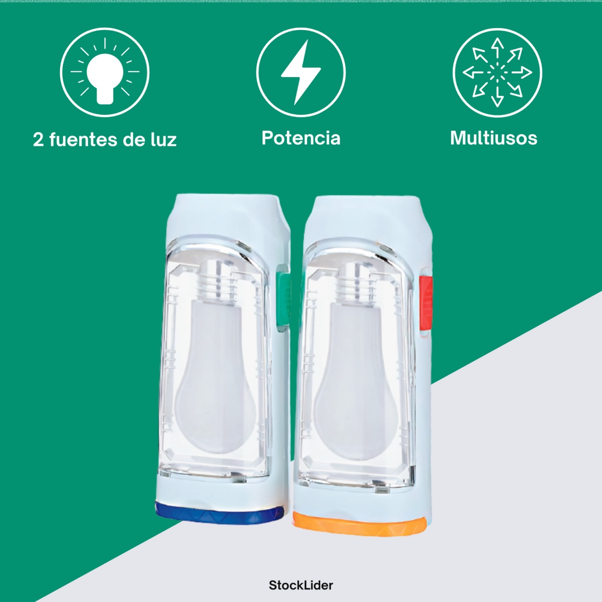 Linterna led doble 5w 300lm