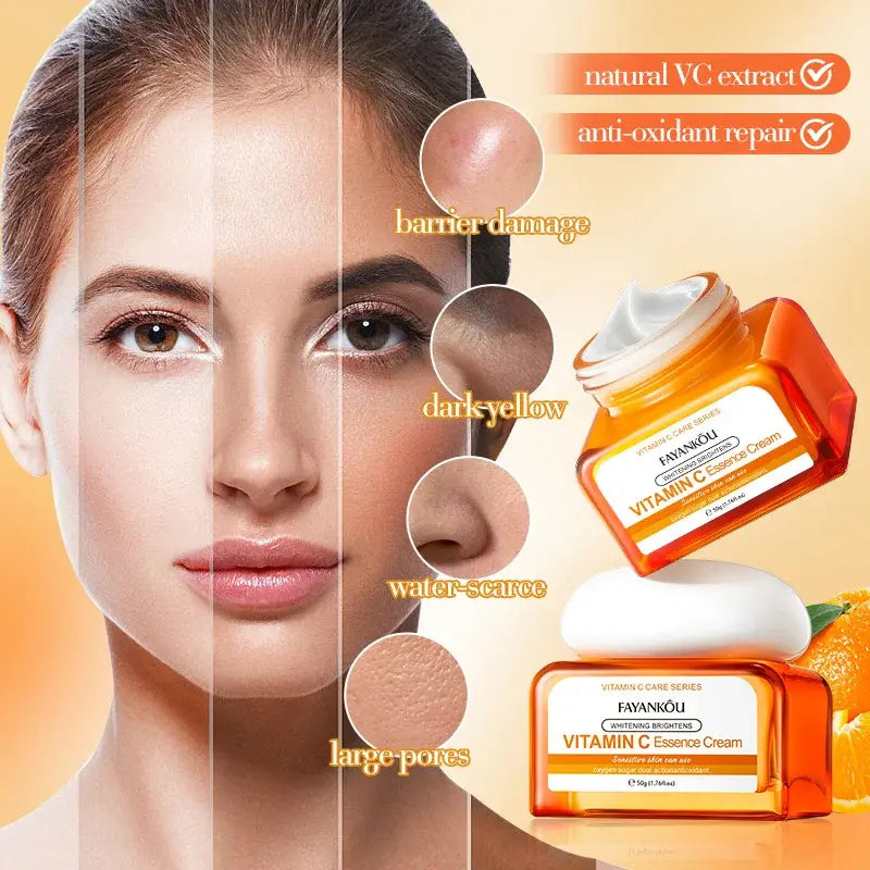 Crema Facial Blanqueadora e Iluminadora con Vitamina C (50g)