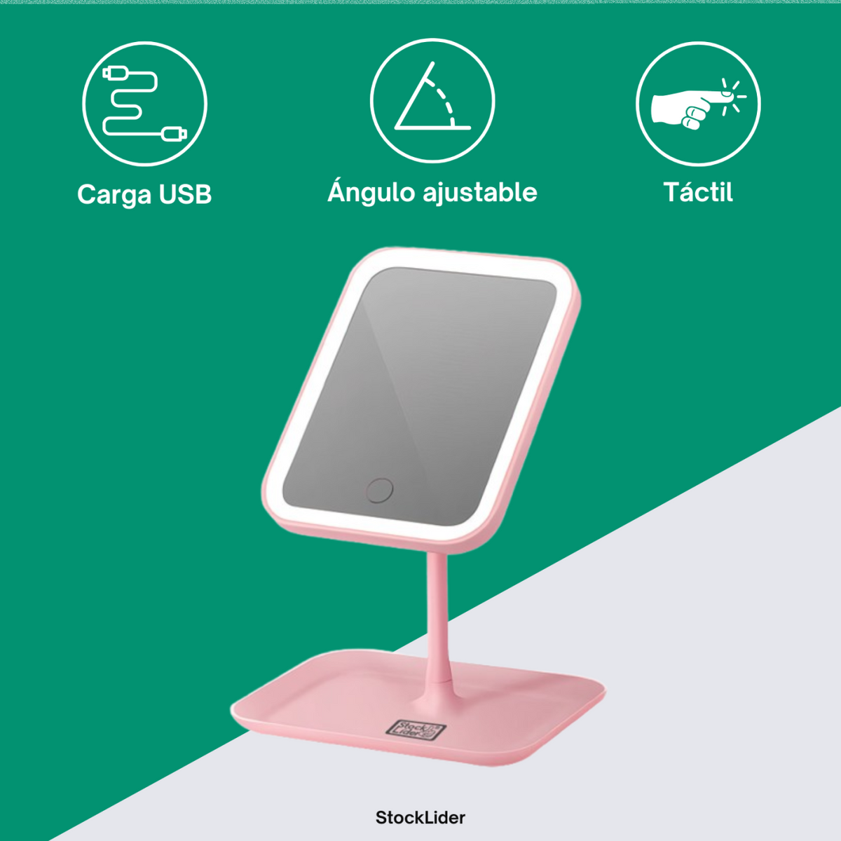 Espejo con luz LED