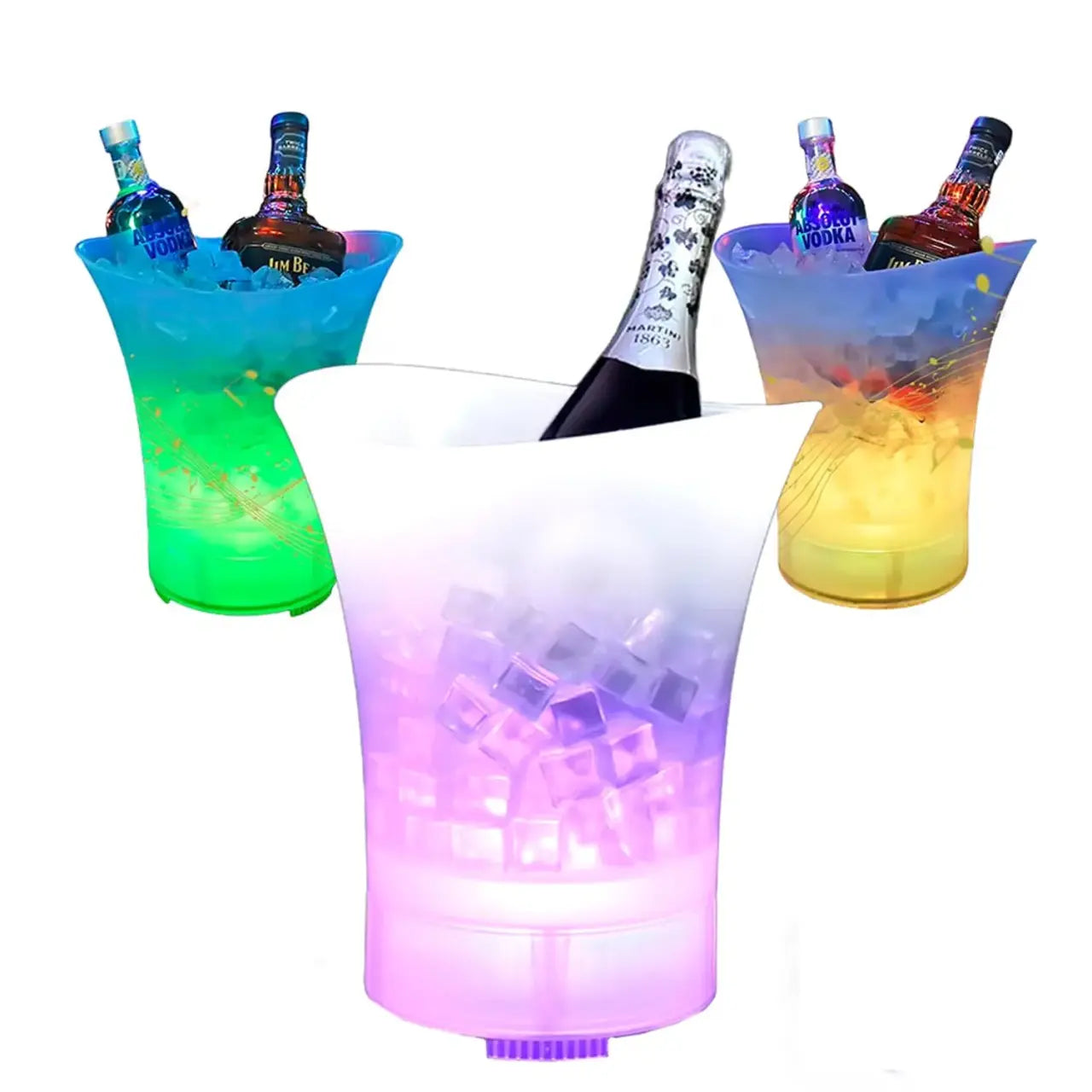 Cubetera Grande con Hielo + Altavoz y Luces LED (5L )