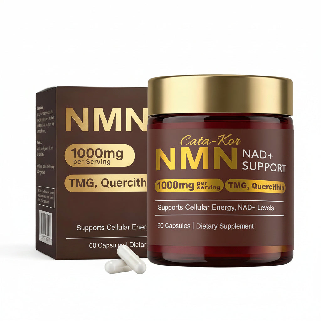 Cata-Kor Suplemento NMN - Suplemento NAD 4 en 1 con quercetina | TMG | Resveratrol - Alternativa NMNH -