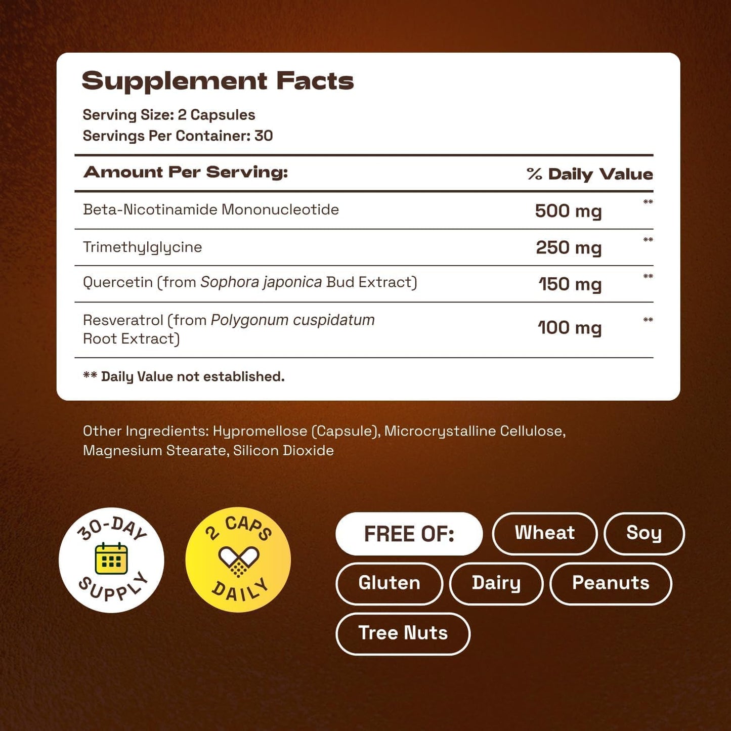 Cata-Kor Suplemento NMN - Suplemento NAD 4 en 1 con quercetina | TMG | Resveratrol - Alternativa NMNH -