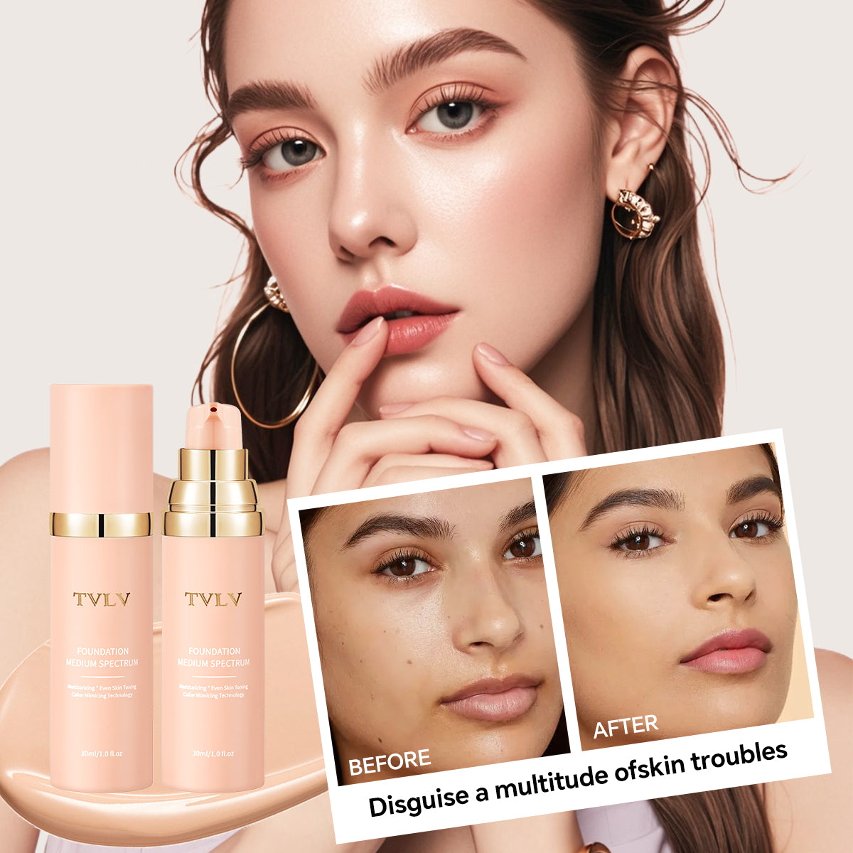 Base De Maquillaje 5 En 1 Tecnología Mimética De Color