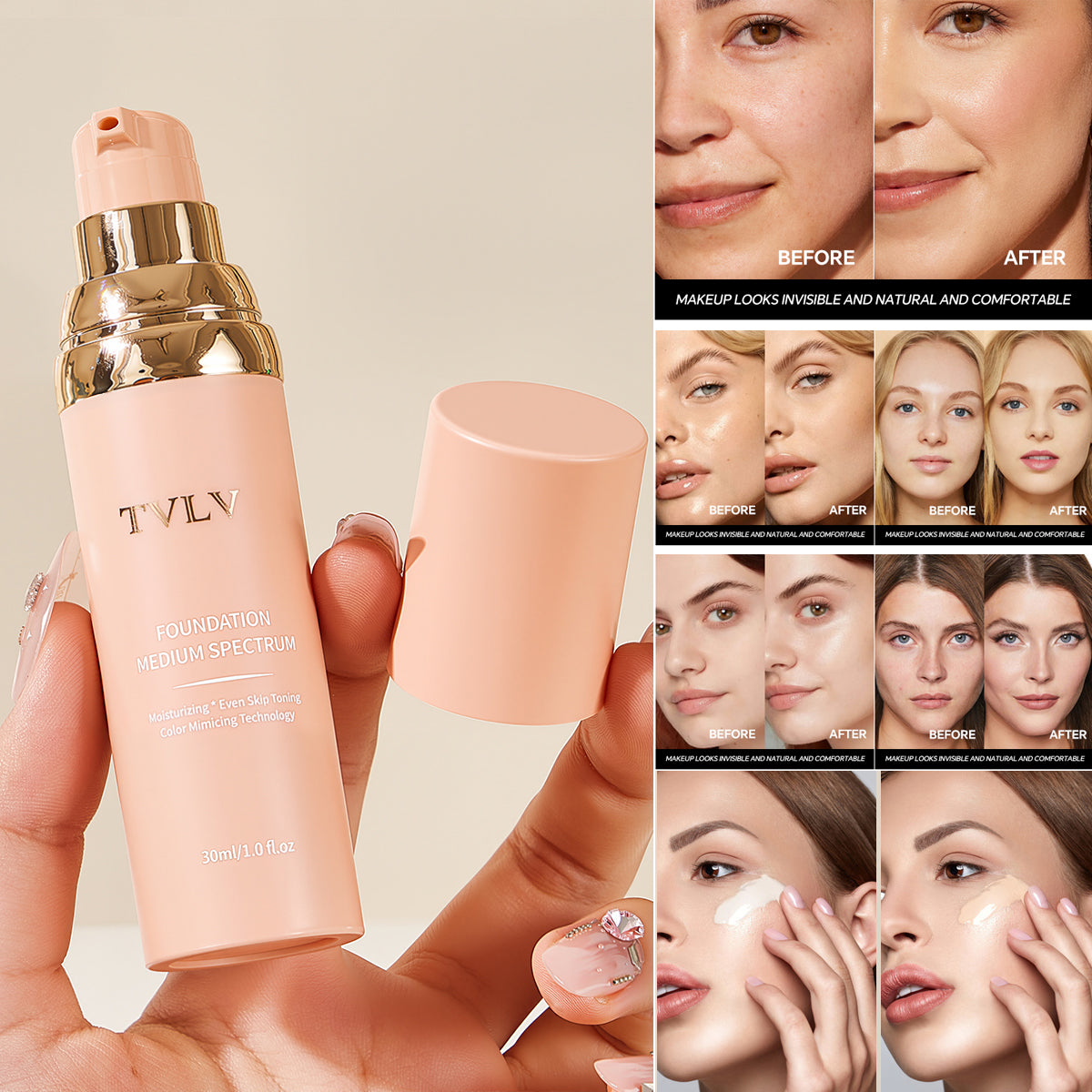 Base De Maquillaje 5 En 1 Tecnología Mimética De Color