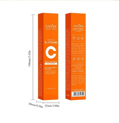 Contorno de Ojos Iluminador con Vitamina C Activa + Niacinamida 20ml – Despierta tu Mirada al Instante