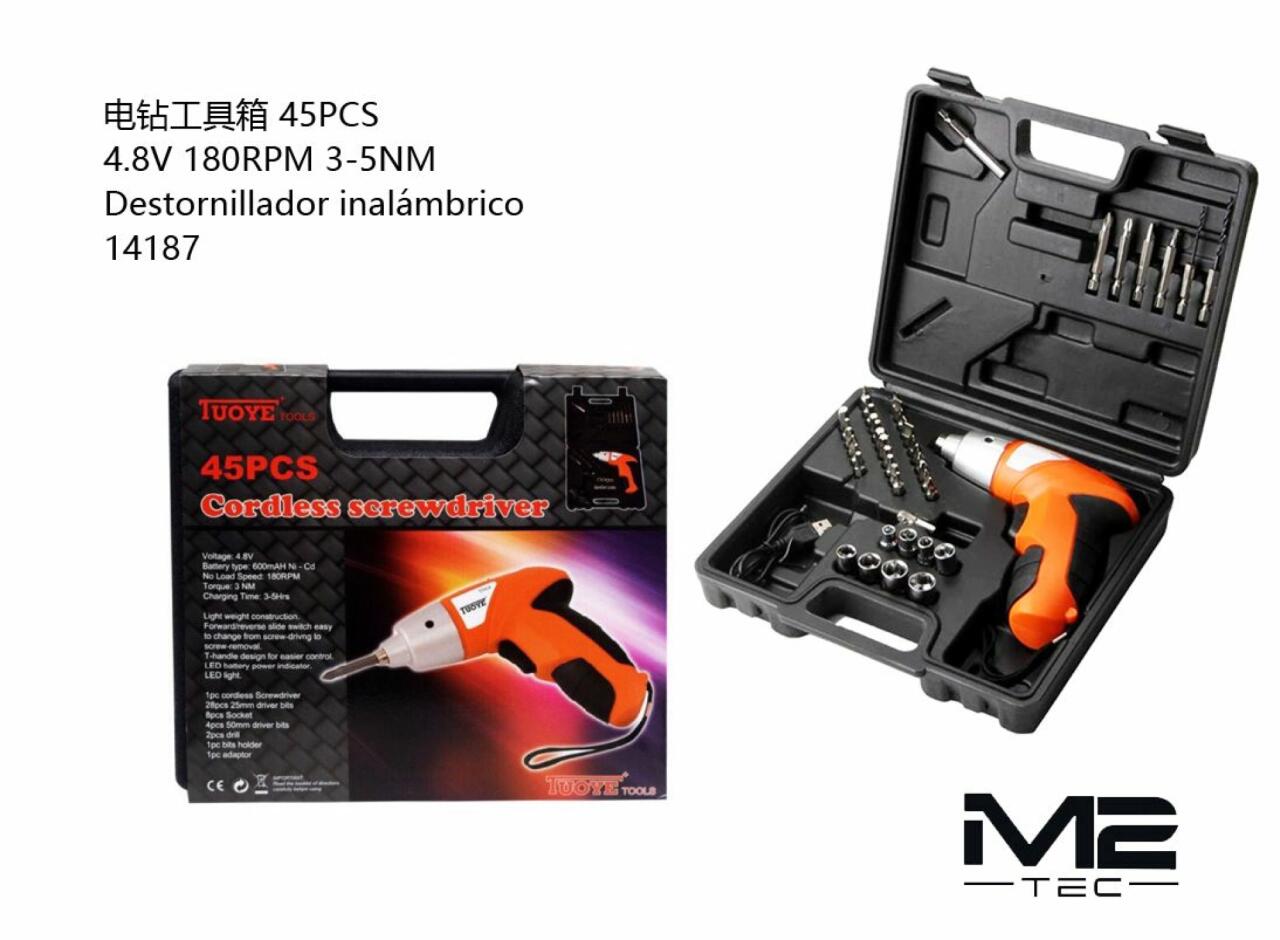 Destornillador Inalámbrico 45pcs 4.8V – Preciso y Potente