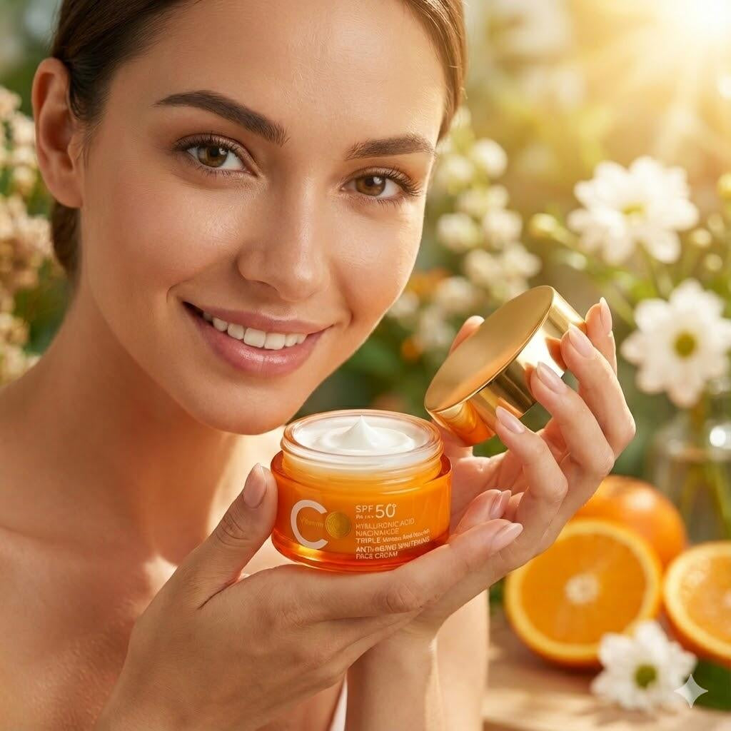 Crema Anti Arrugas Con Ácido Hialuronico Niacinamida 2,2% + Protección Solar Spf 50