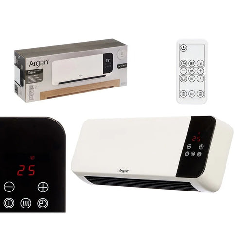 Calefactor de Pared Digital Argón 2000W con Mando a Distancia