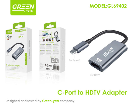 Adaptador de puerto tipo C a HDTV Gren Lyca GL69402