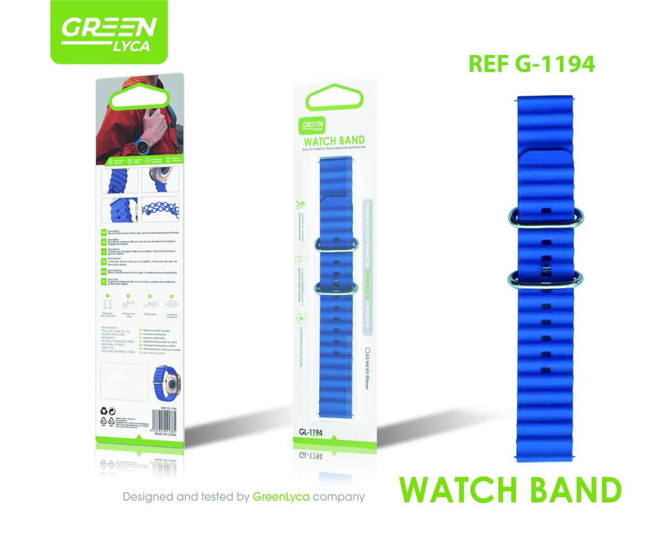 Banda para Smartwatch Azul Ajustable y Cómoda