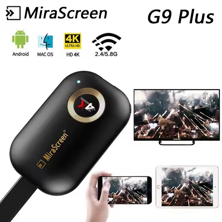 Mirascreen G9 Plus - Dongle Inalámbrico 4K con WiFi para TV