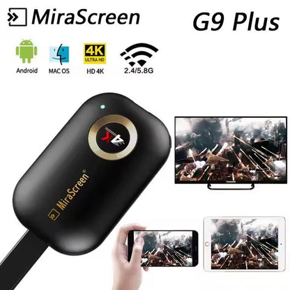 Mirascreen G9 Plus - Dongle Inalámbrico 4K con WiFi para TV