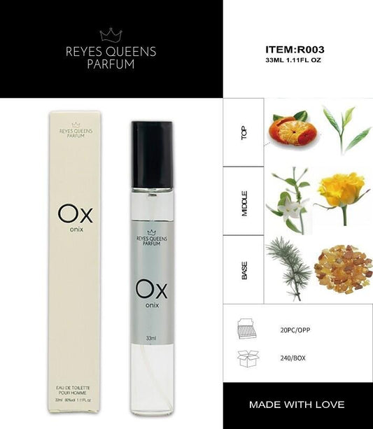 Perfume Eau de Toilette OX Onix Pour Homme 33ml – Intensidad Masculina en Tamaño de Bolsillo