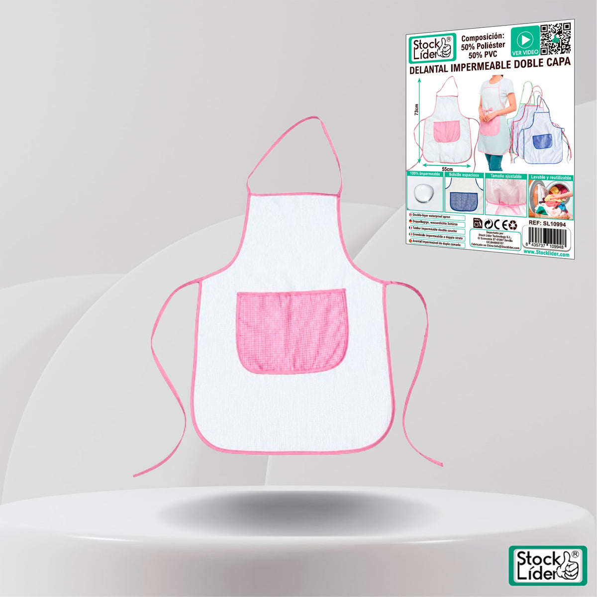 DELANTAL IMPERMEABLE DOBLE CAPA