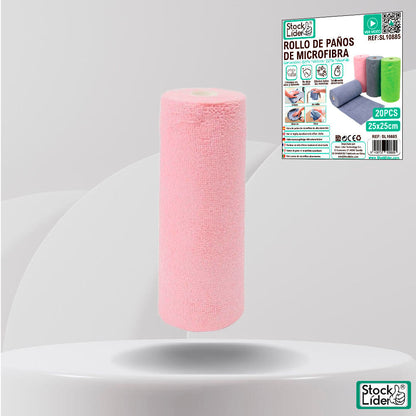 Rollo de paños de microfibra