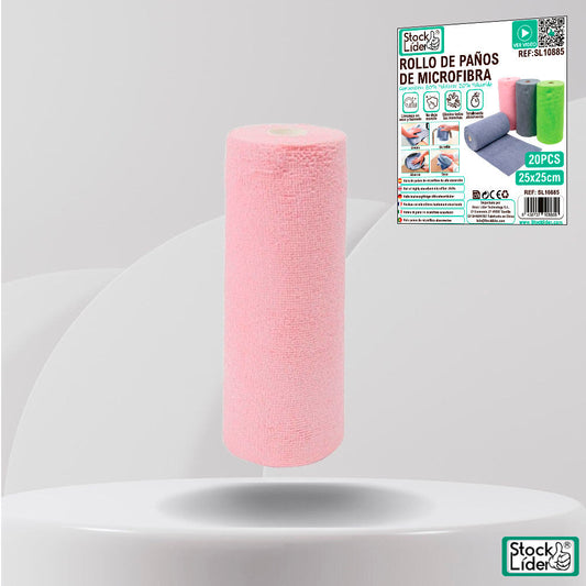 Rollo de paños de microfibra