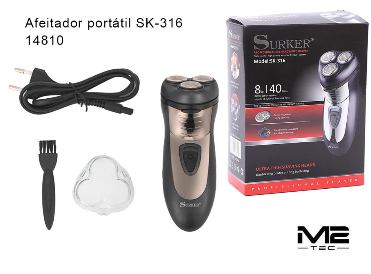 Afeitadora Surker SK-316 Recargable Inalámbrica Profesional
