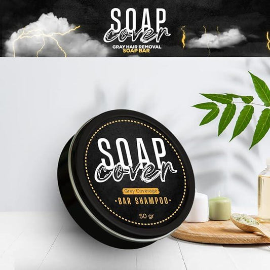 Sabonete Comprimido para Cobrir o Cabelo | Elimina Cabelos Brancos no Cabelo, Barba e Sobrancelhas