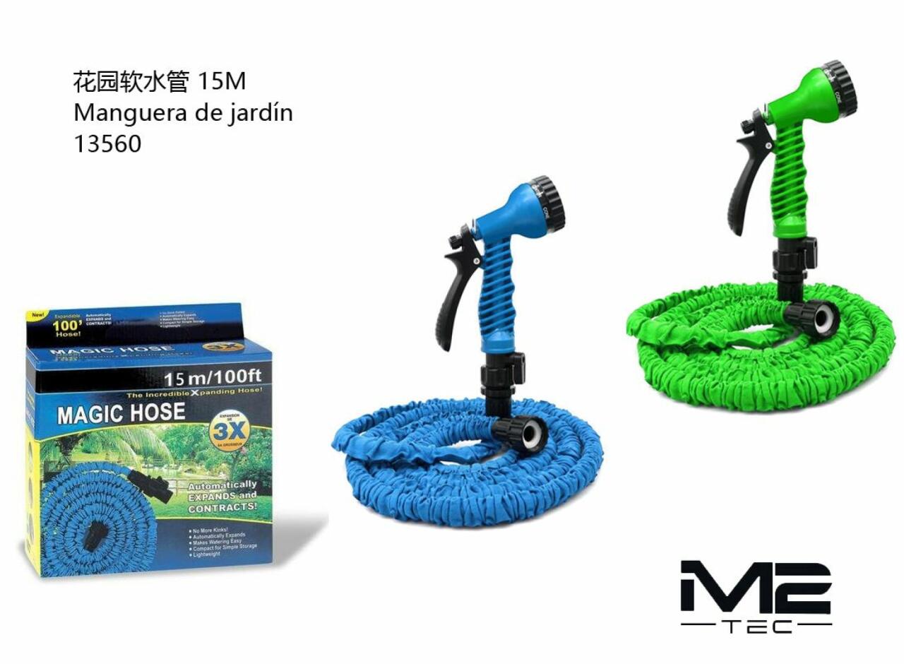 Manguera de Jardín Expansible 15 m — Flexibilidad y Potencia en Cada Riego