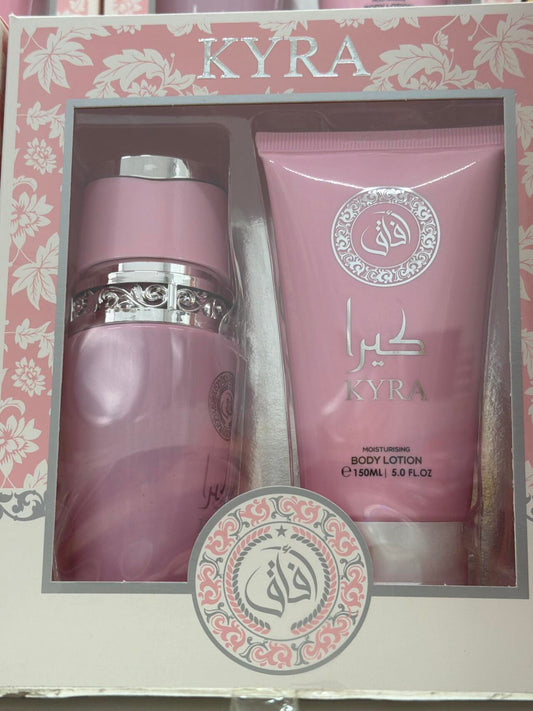 Set Perfume KYRA Sweet Mujer + Loción Corporal – Dulzura, Elegancia y Alta Fijación