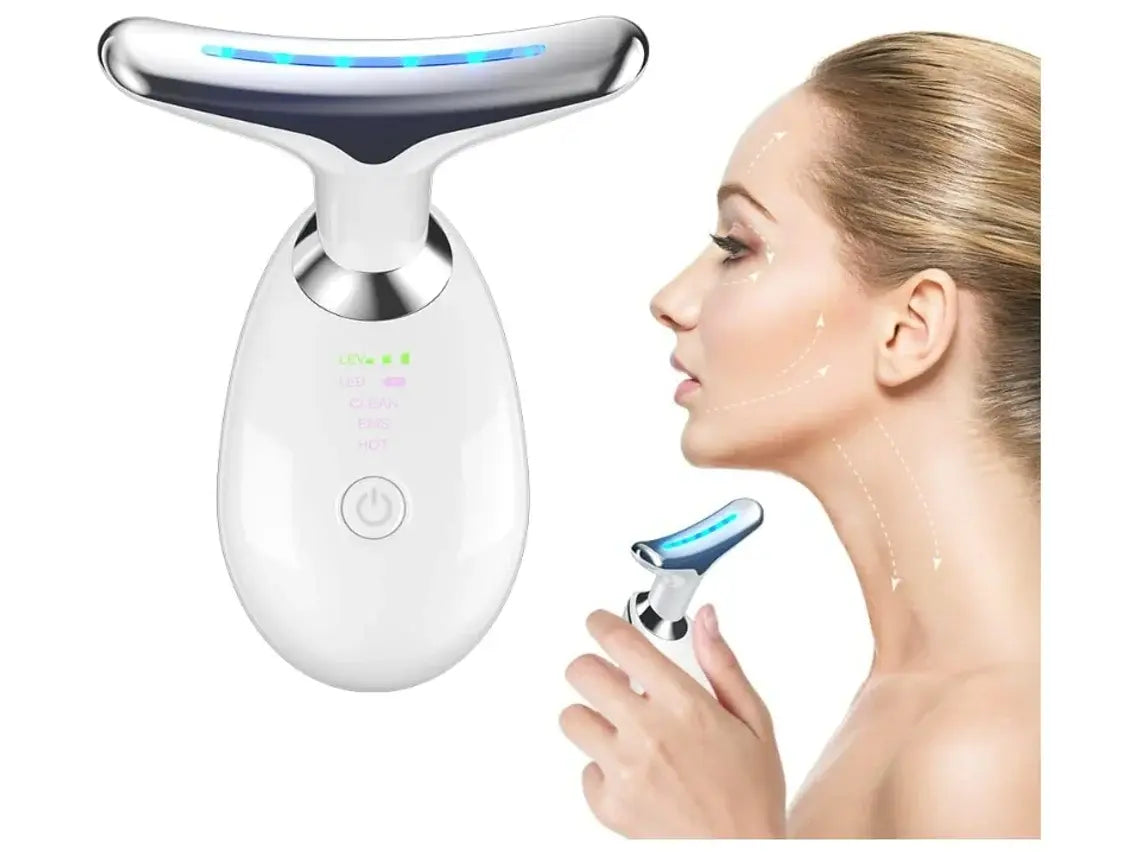 Massatjador facial lífting EMS - Dispositiu Facial de Neteja amb 3 Llums LED