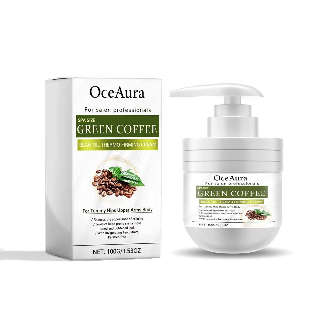 CREME TERMORREAFIRMANTE COM ÓLEO DE GRÃO DE CAFÉ VERDE 100ML.