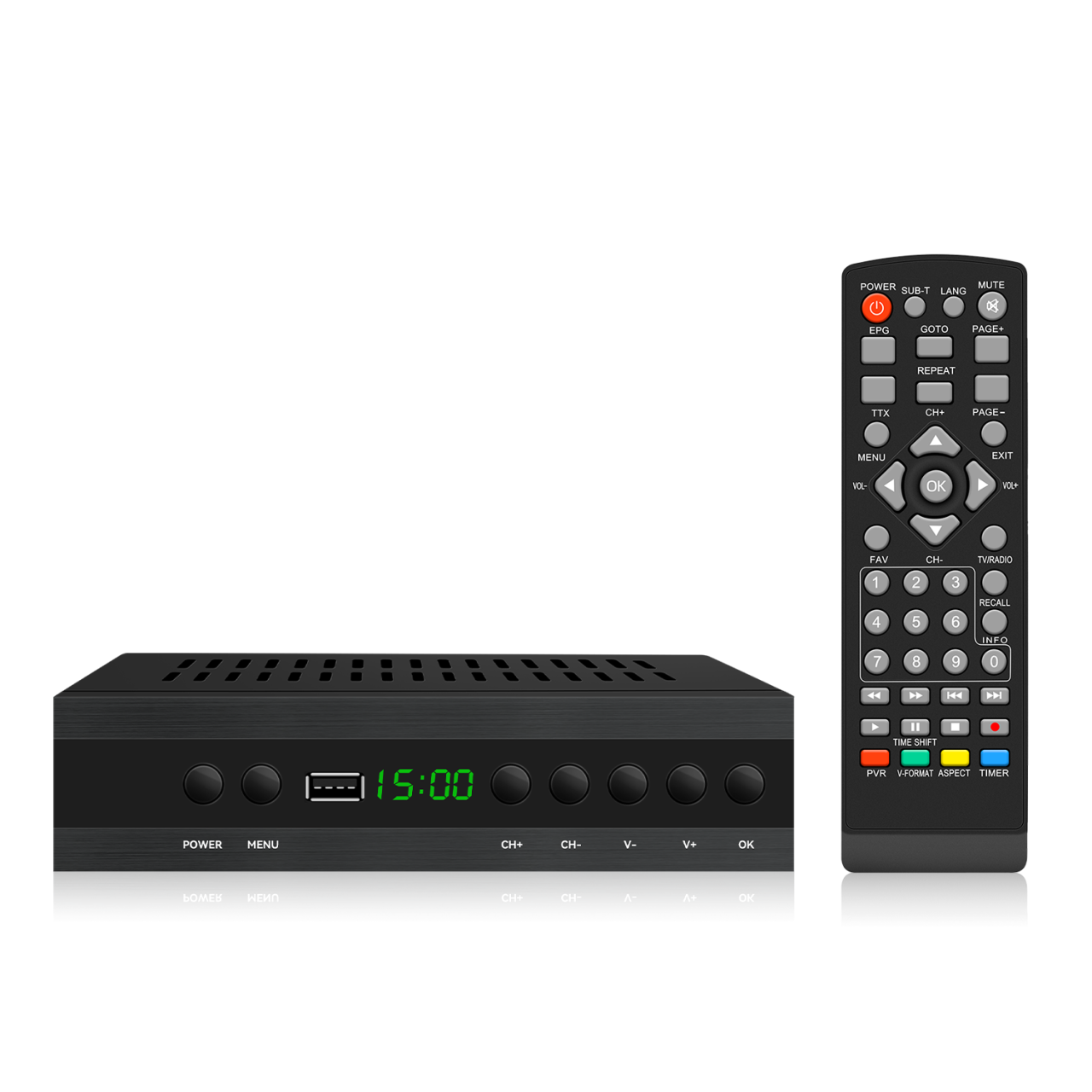 Receptor Terrestre Digital 1080p con PVR, USB, H.265, HDTV