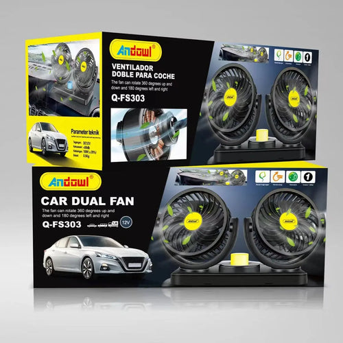Ventilador doble para coche