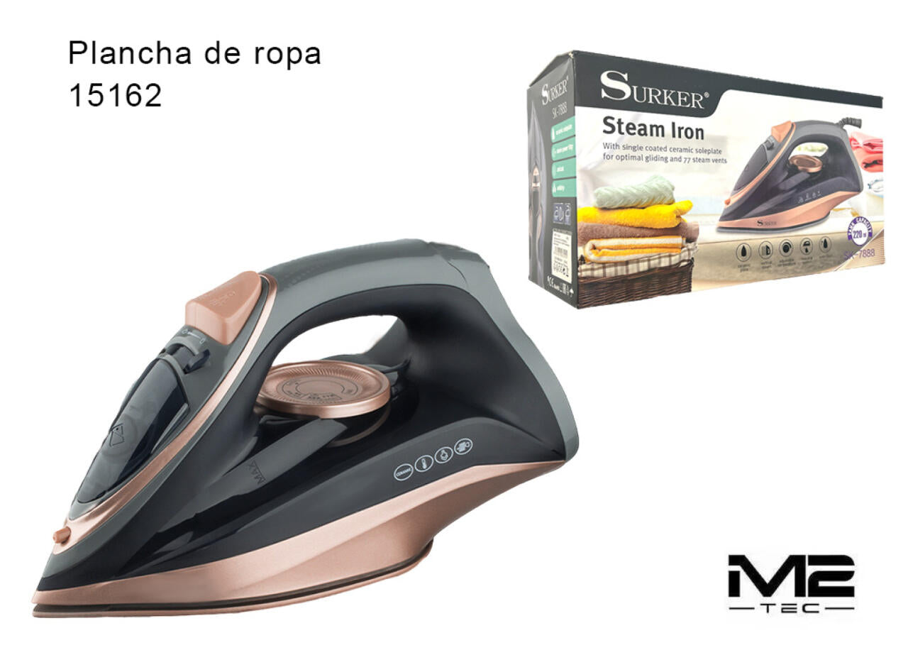 Plancha de Ropa SURKER – Potencia Profesional y Deslizamiento Perfecto