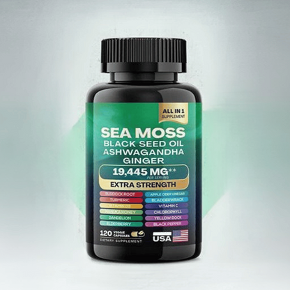 Sea Moss + Black Seed Oil + Ashwagandha – Suplemento Natural Todo en Uno