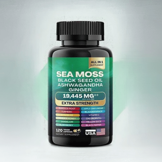 Sea Moss + Black Seed Oil + Ashwagandha – Suplemento Natural Todo en Uno
