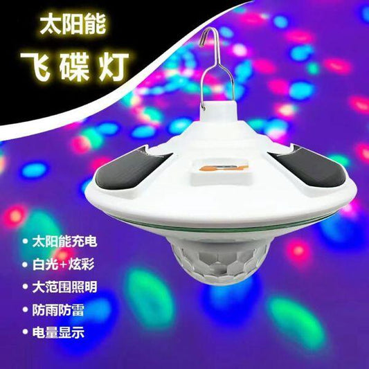 Lampara Solar Con Luz Discoteca Con Gancho
