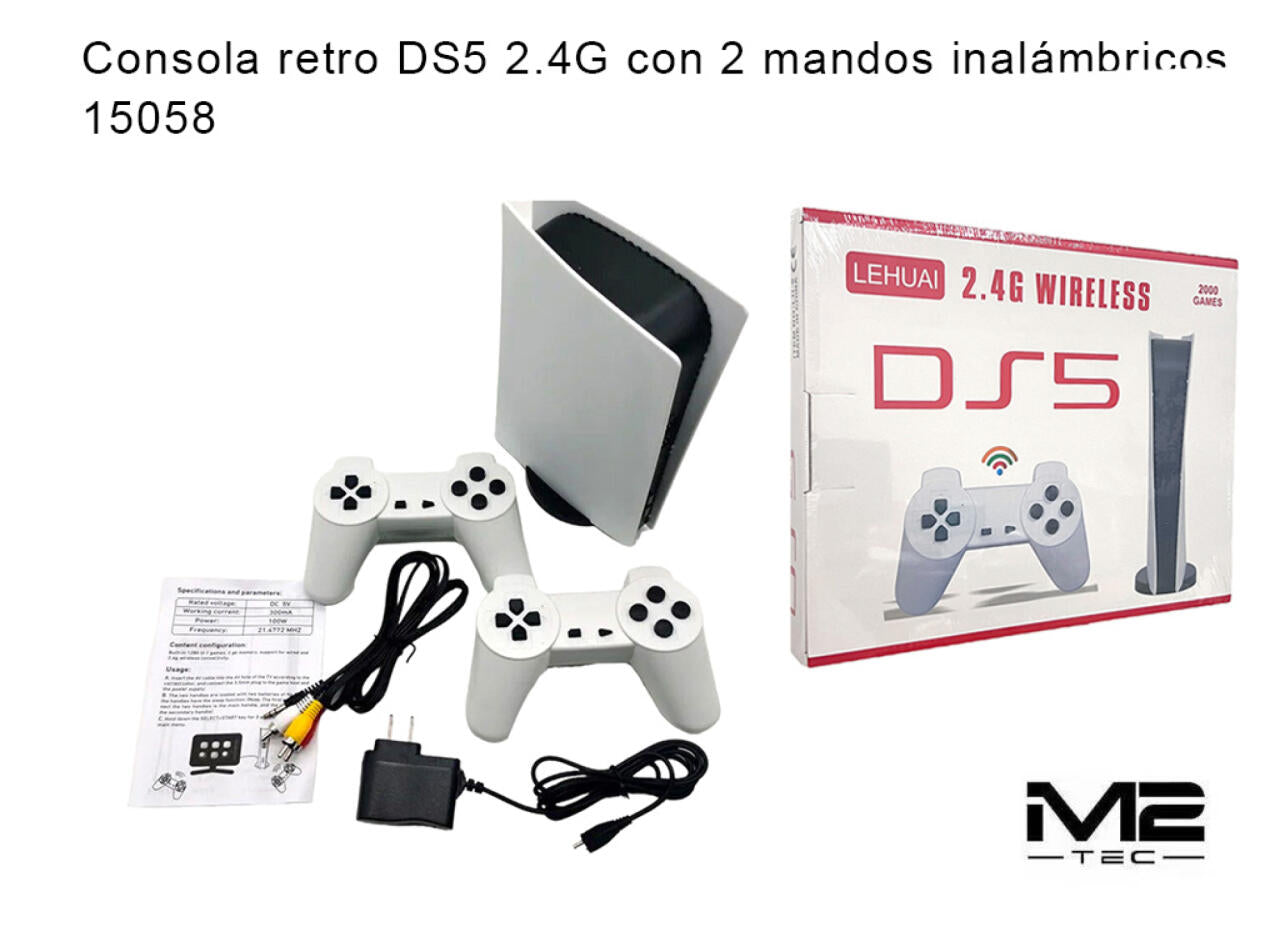 Consola Retro DS5 2.4G con 2 Mandos Inalámbricos