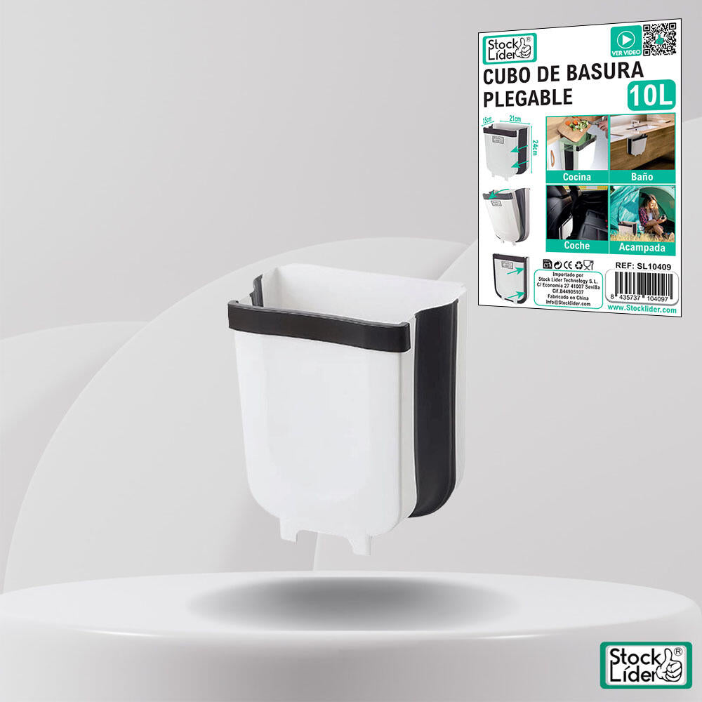 Cubo de basura plegable